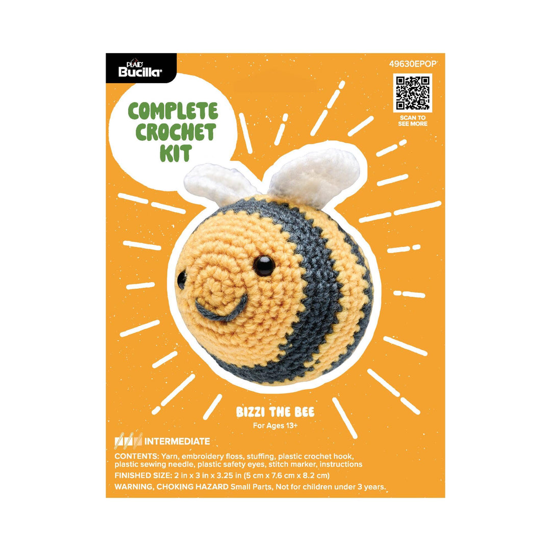 Plaid Crafts - Bucilla ® Amigurumi Crochet Kit – Bizzi Bee 3” - Pisgah Needleworks