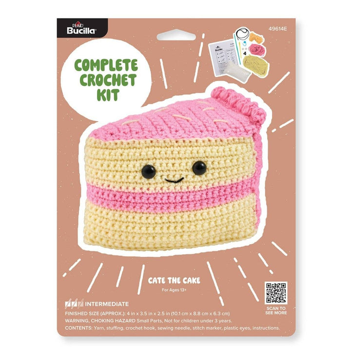Plaid Crafts - Bucilla ® Amigurumi Crochet Kit - Cate the Cake 5" - Pisgah Needleworks