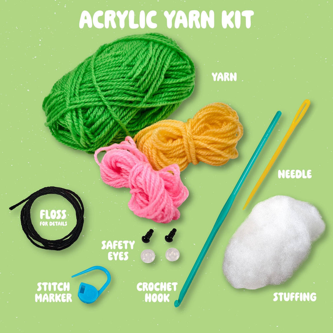 Plaid Crafts - Bucilla ® Amigurumi Crochet Kit – Freddy the Frog 3" - Pisgah Needleworks