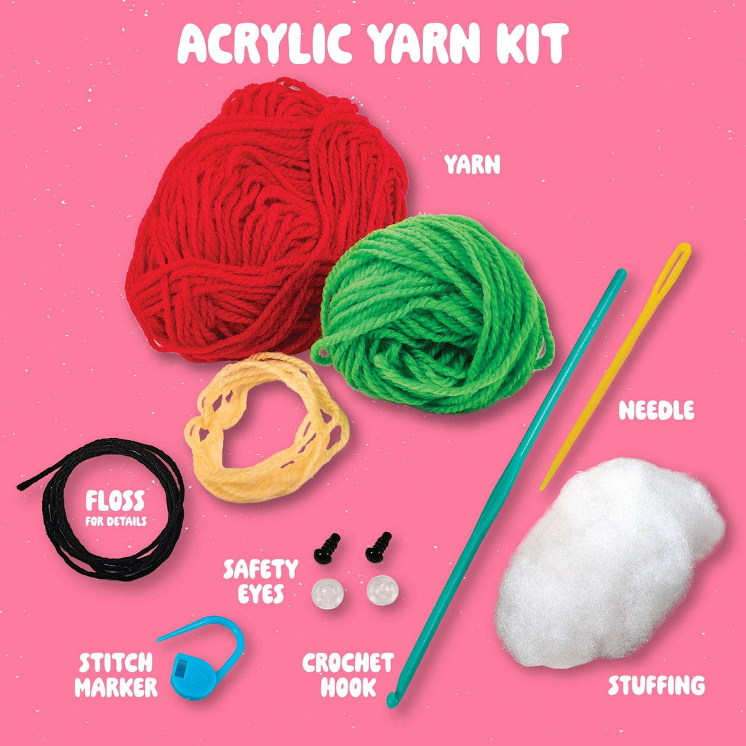 Plaid Crafts - Bucilla ® Amigurumi Crochet Kit – Sally the Strawberry 3” - Pisgah Needleworks