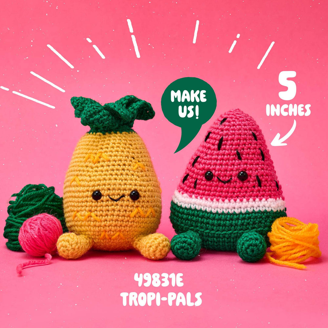 Plaid Crafts - Bucilla ® Amigurumi Crochet Kit - Tropi - Pals 5" - Pisgah Needleworks