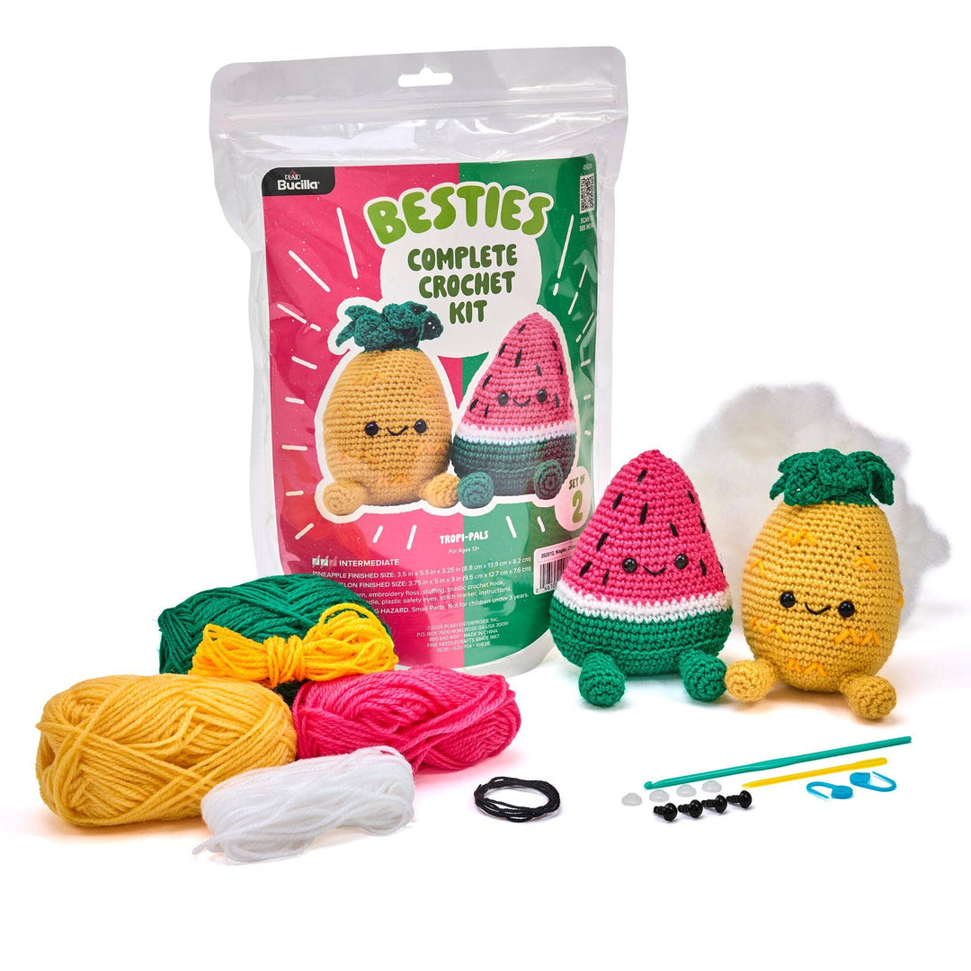 Plaid Crafts - Bucilla ® Amigurumi Crochet Kit - Tropi - Pals 5" - Pisgah Needleworks
