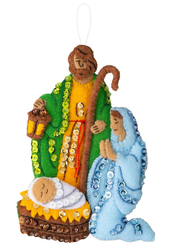 Plaid Crafts - Bucilla Silent Night Felt Ornament Kit Set of 4 - Pisgah Needleworks