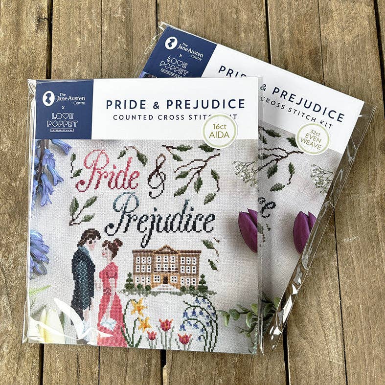 Pride & Prejudice Cross Stitch Kit – Love Poppet (32ct Evenweave) - Pisgah Needleworks