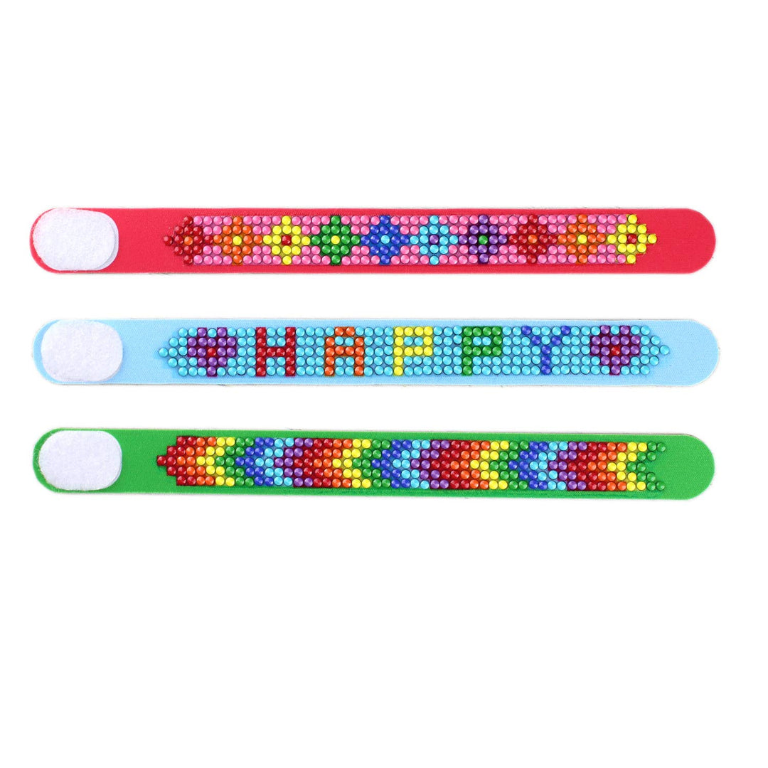 Rainbow Diamond Painting Bracelet Kit – Set of 3 Sparkly Styles - Pisgah Needleworks
