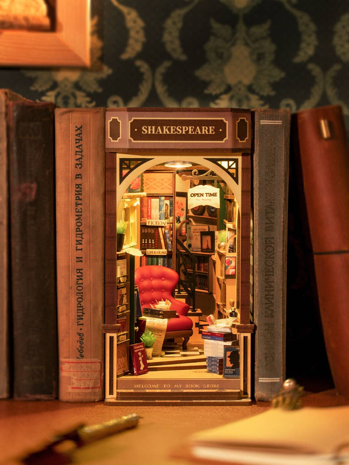 Robotime - Bookstore Book Nook - Pisgah Needleworks