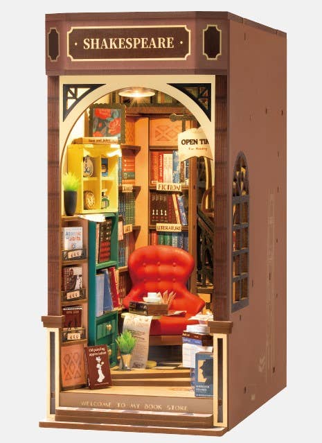 Robotime - Bookstore Book Nook - Pisgah Needleworks