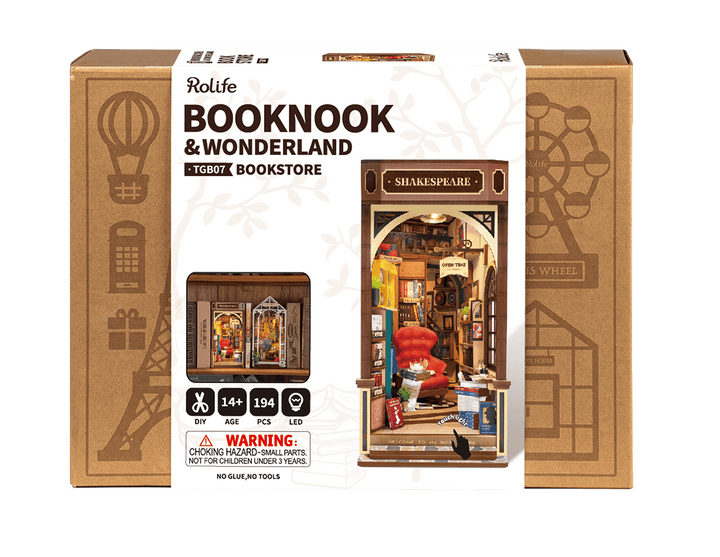 Robotime - Bookstore Book Nook - Pisgah Needleworks