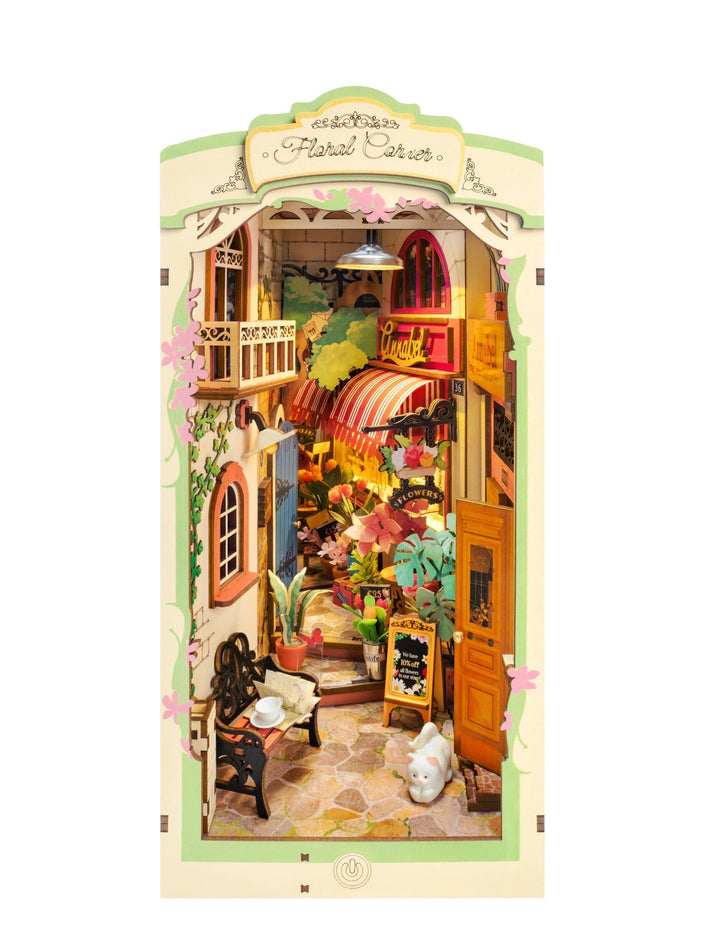 Robotime - Floral Corner Book Nook - Pisgah Needleworks