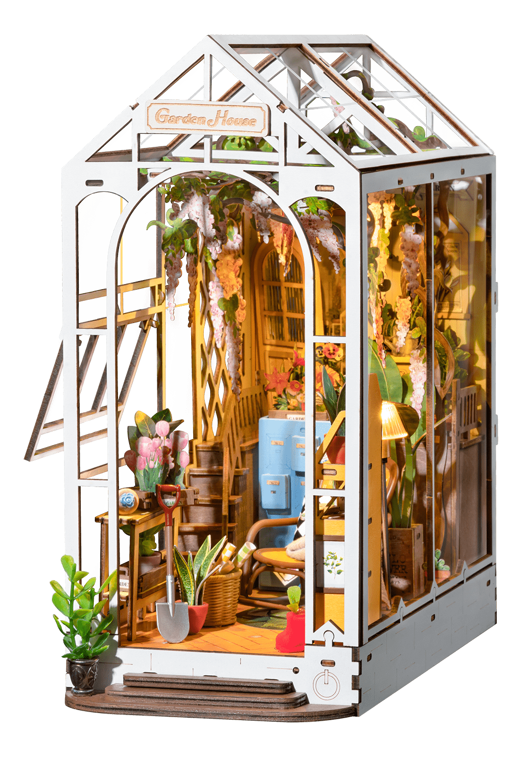 Robotime - Garden Flower House Book Nook - Pisgah Needleworks