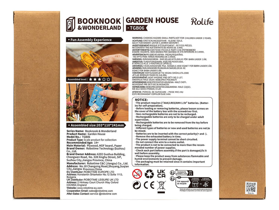 Robotime - Garden Flower House Book Nook - Pisgah Needleworks