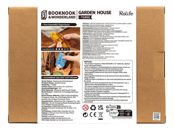 Robotime - Garden Flower House Book Nook - Pisgah Needleworks