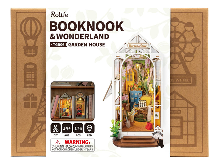 Robotime - Garden Flower House Book Nook - Pisgah Needleworks