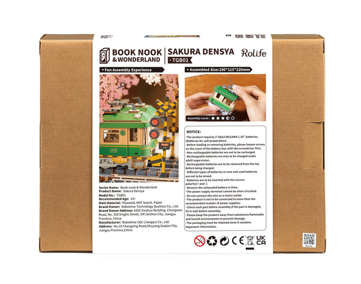 Robotime - Sakura Tram Book Nook - Pisgah Needleworks
