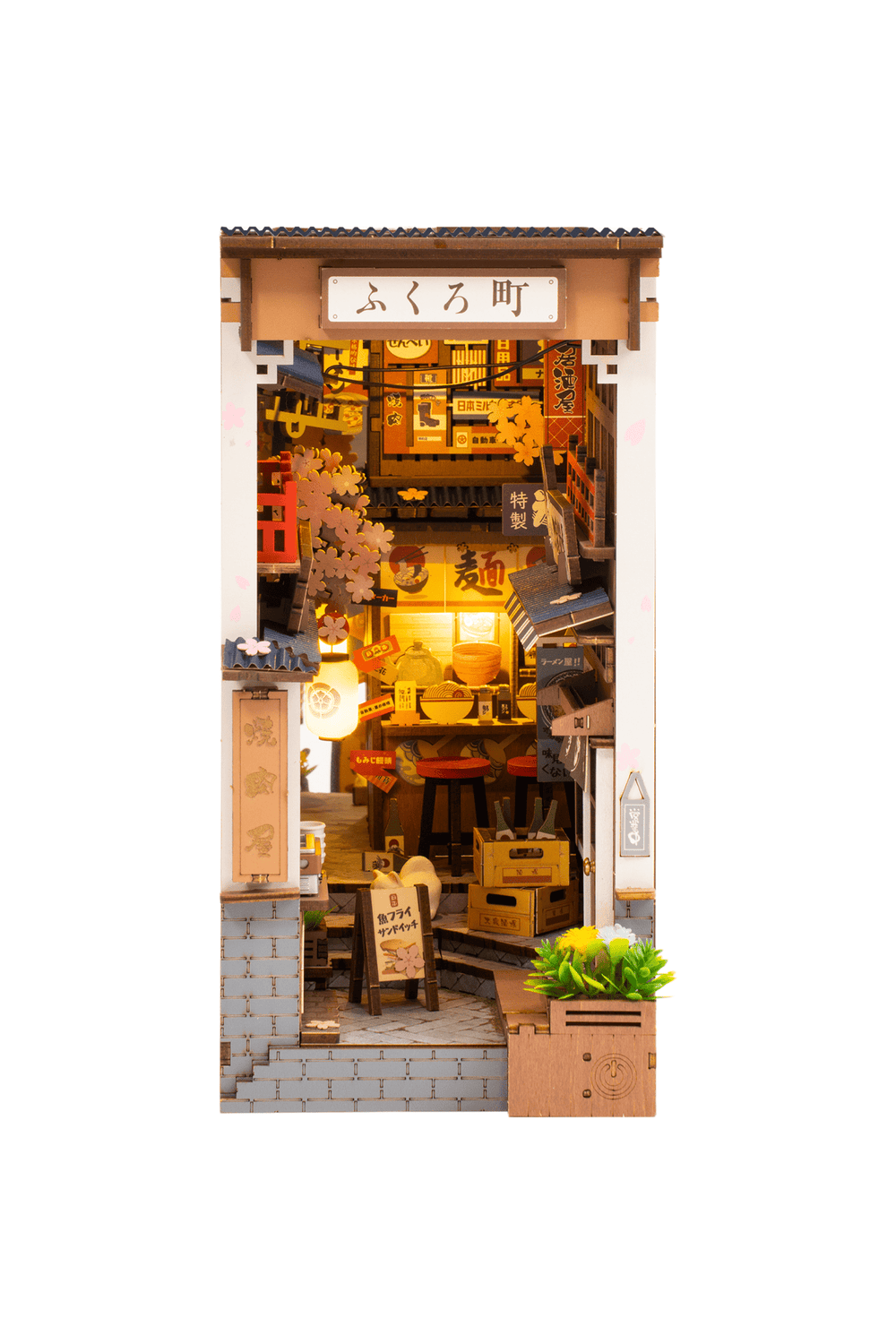 Robotime - Sakura Wine Alley Book Nook - Pisgah Needleworks