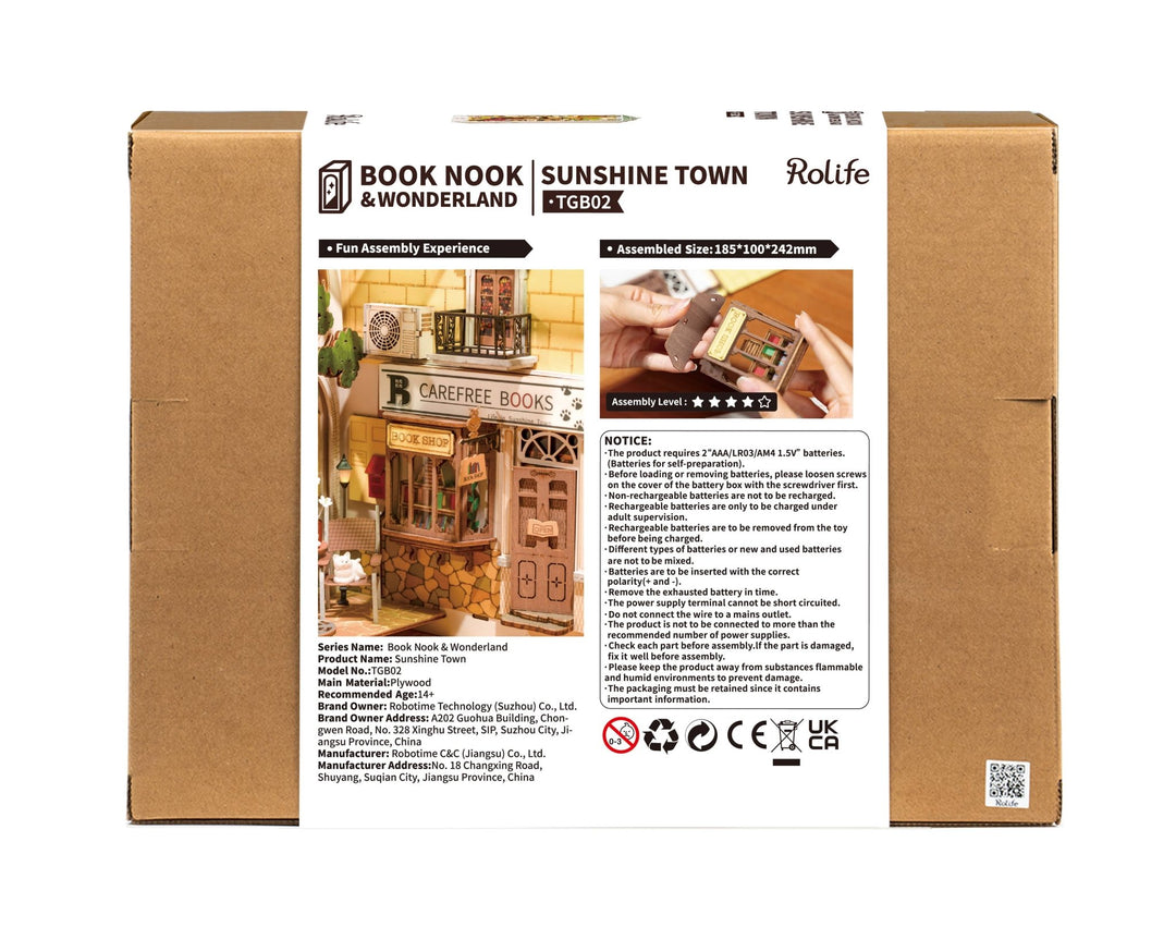 Robotime - Sunshine Town Book Nook - Pisgah Needleworks