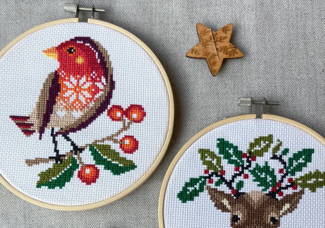 Rockin’ Robin Cross Stitch Pattern – Love Poppet Printed Chart - Pisgah Needleworks