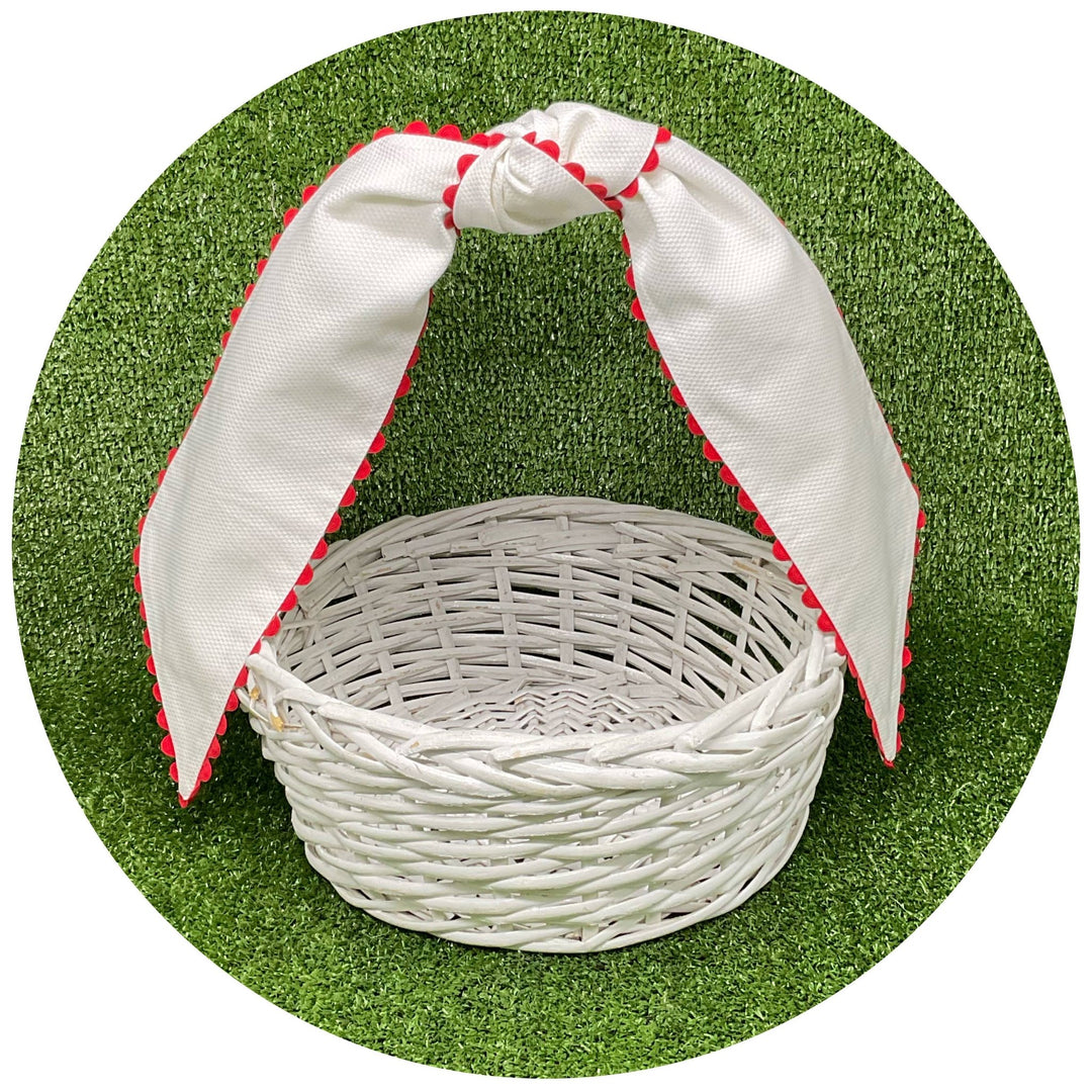 Royalty Collection White Cotton Piqué Sash with White Trim – 54" - Pisgah Needleworks