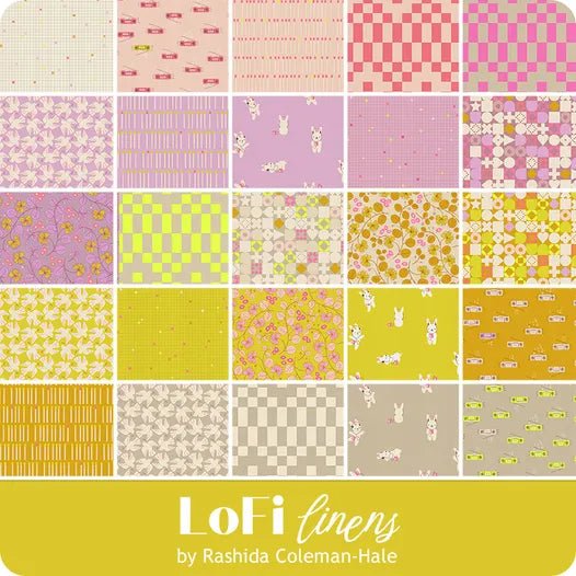 Ruby Star Society Lofi Linens Charm Pack | 5" Cotton Linen Precut Squares | Rashida Coleman-Hale - Pisgah Needleworks
