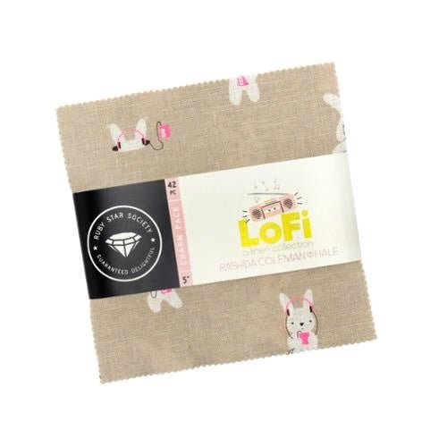 Ruby Star Society Lofi Linens Charm Pack | 5" Cotton Linen Precut Squares | Rashida Coleman-Hale - Pisgah Needleworks