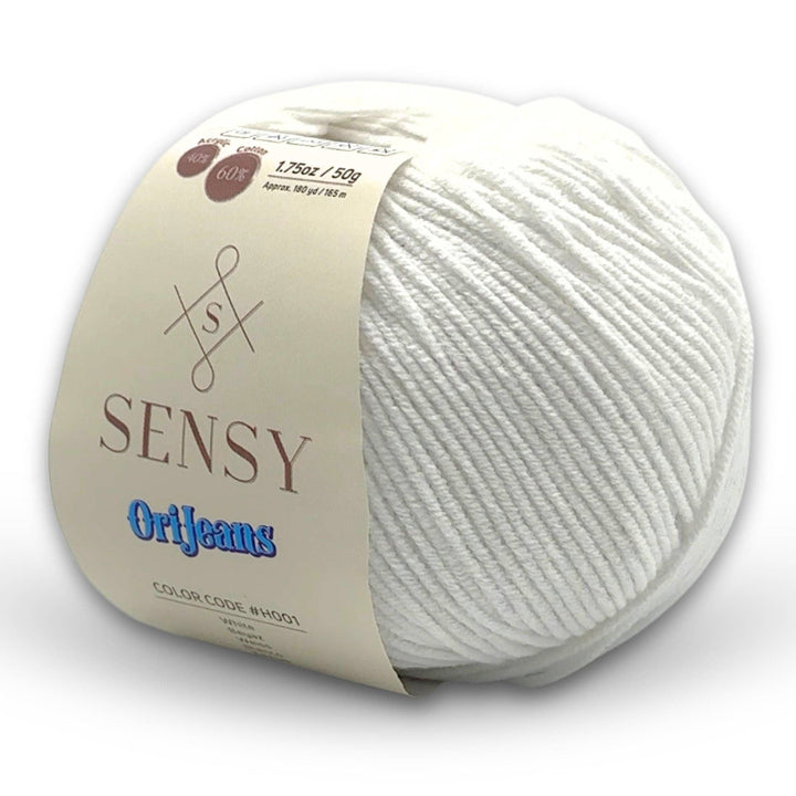 Sensy OriJeans Yarn – Marine | Fine Cotton Blend, 60% Cotton 40% Acrylic, 180 Yards - Pisgah Needleworks