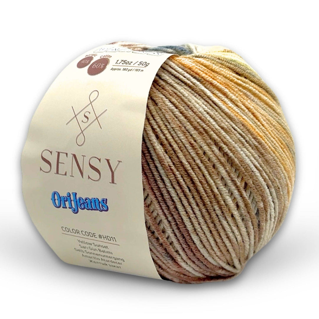 Sensy OriJeans Yarn – Marine | Fine Cotton Blend, 60% Cotton 40% Acrylic, 180 Yards - Pisgah Needleworks