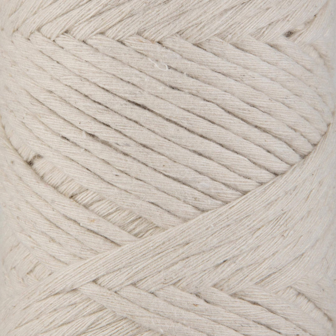 Sensy Premium 3mm Macrame Cord – White | 100% Recycled Cotton, 109 Yards - Pisgah Needleworks