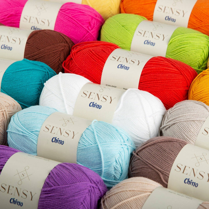 Sensy - Sensy Chino Soft Cotton Yarn, 3.5 oz, 360 Yards, Gauge 2 Fin: Black / 1 Skein - Pisgah Needleworks