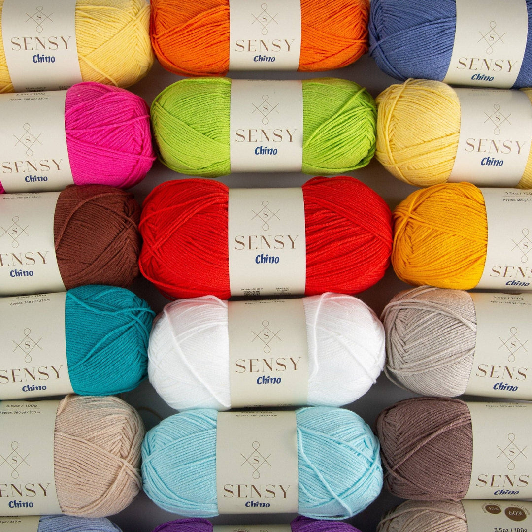 Sensy - Sensy Chino Soft Cotton Yarn, 3.5 oz, 360 Yards, Gauge 2 Fin: Black / 1 Skein - Pisgah Needleworks