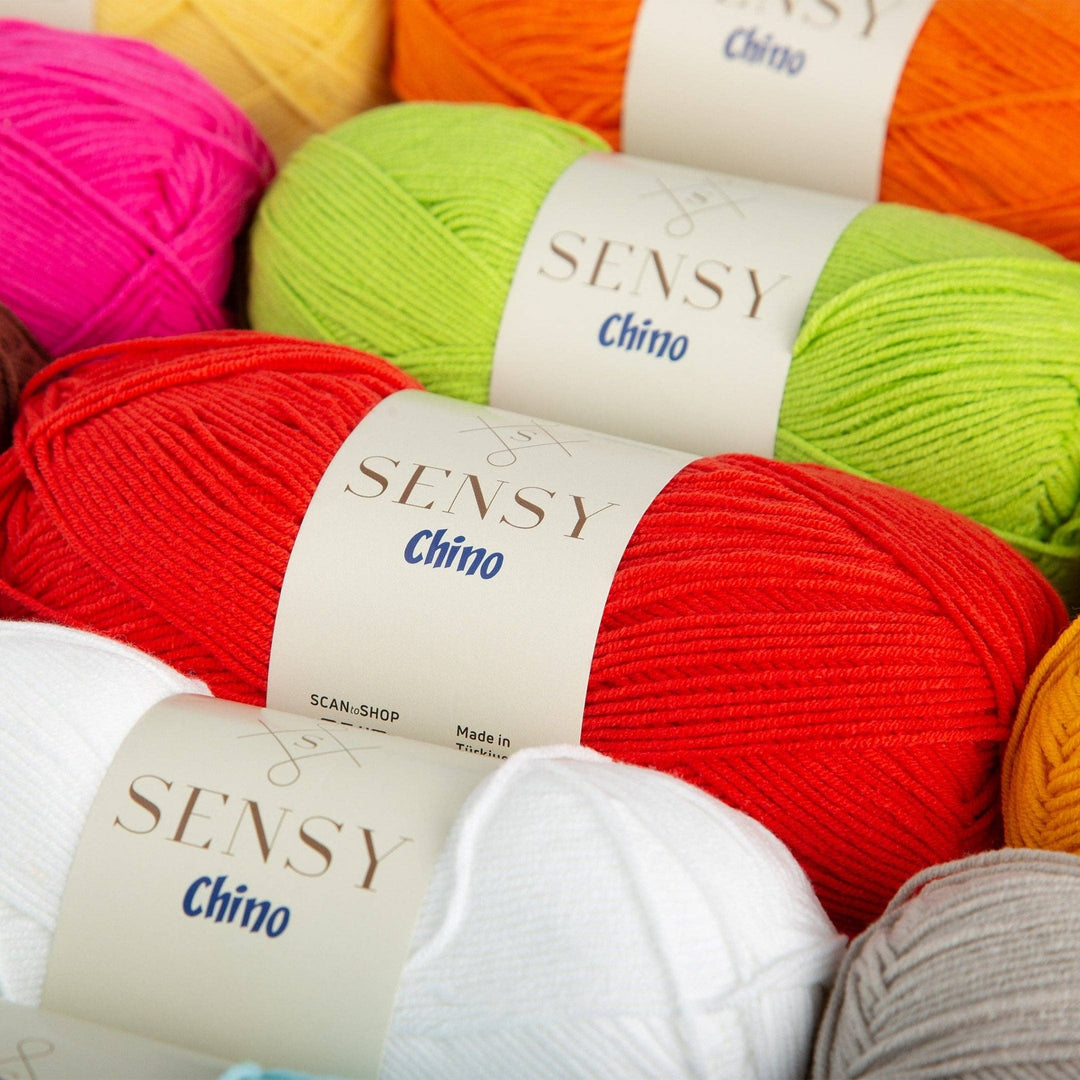 Sensy - Sensy Chino Soft Cotton Yarn, 3.5 oz, 360 Yards, Gauge 2 Fin: Black / 1 Skein - Pisgah Needleworks