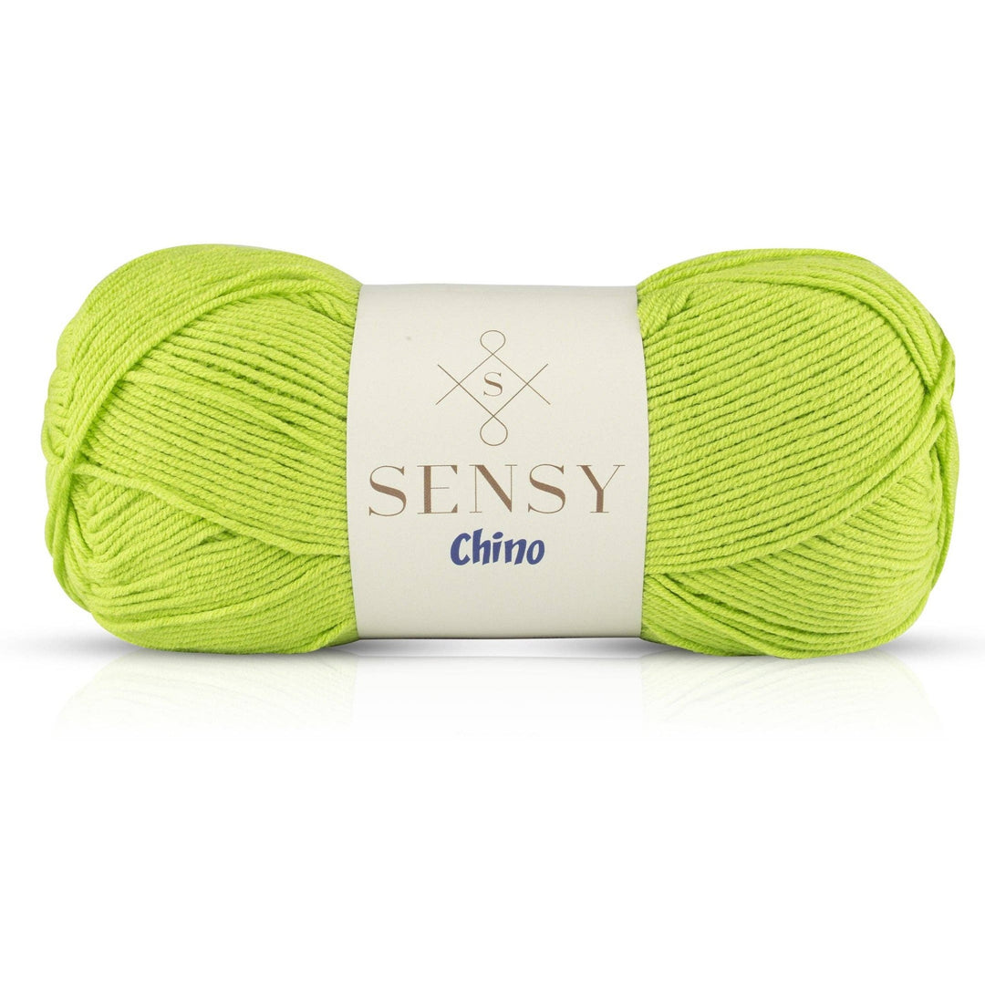 Sensy - Sensy Chino Soft Cotton Yarn, 3.5 oz, 360 Yards, Gauge 2 Fin: Pistachio Green / 1 Skein - Pisgah Needleworks