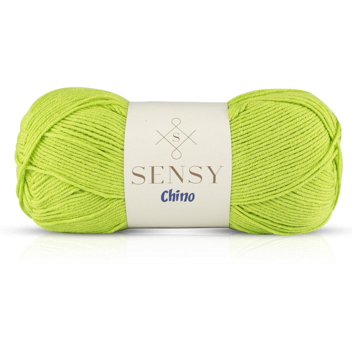 Sensy - Sensy Chino Soft Cotton Yarn, 3.5 oz, 360 Yards, Gauge 2 Fin: Pistachio Green / 1 Skein - Pisgah Needleworks
