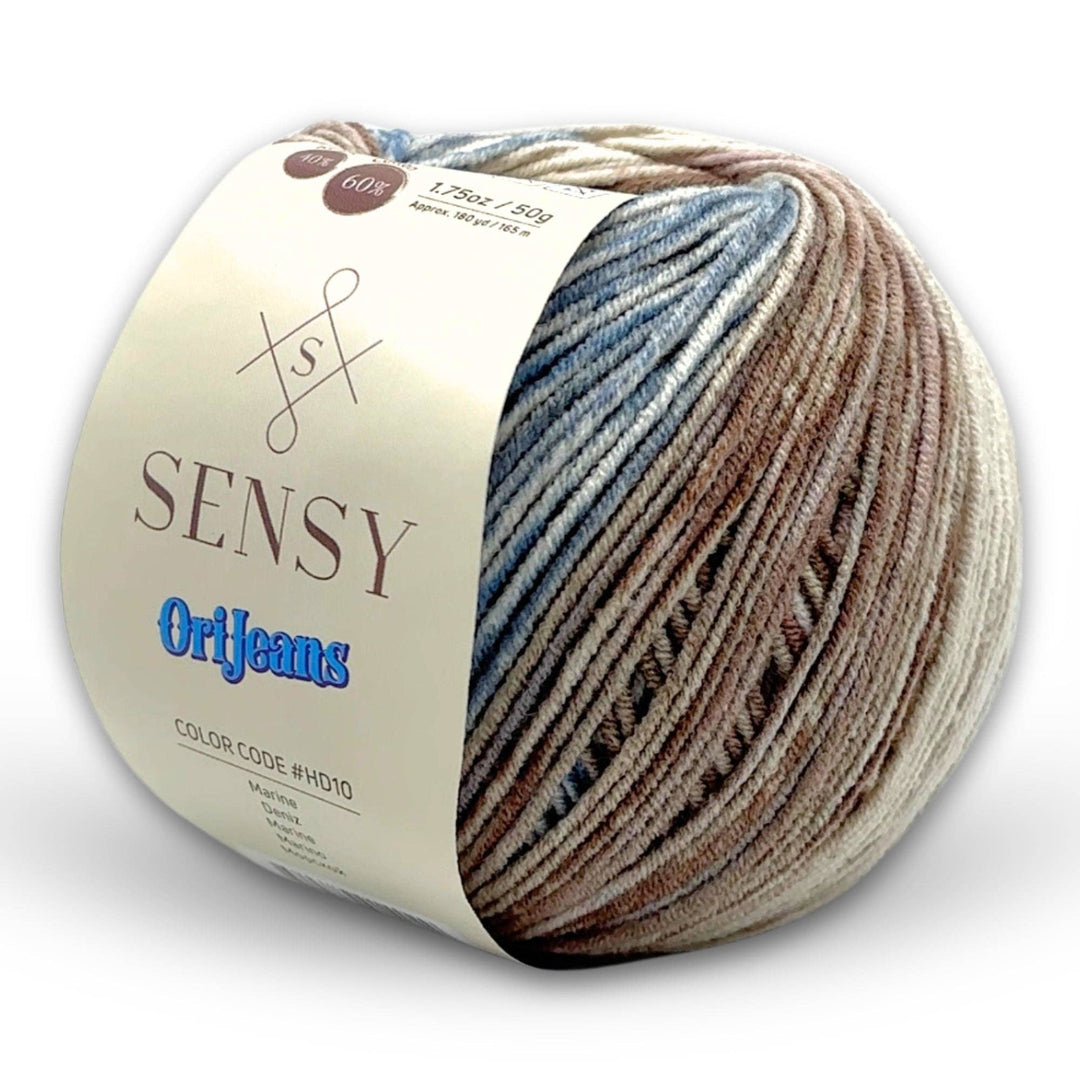 Sensy - Sensy OriJeans Yarn, 1.75 oz, 180 yards, Gauge 2 Fine: Citrus - Pisgah Needleworks