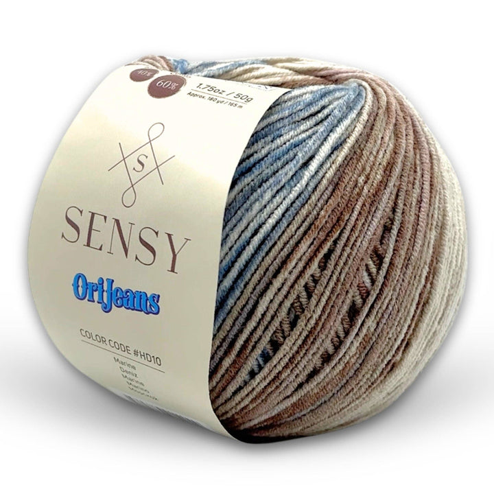 Sensy - Sensy OriJeans Yarn, 1.75 oz, 180 yards, Gauge 2 Fine: Citrus - Pisgah Needleworks