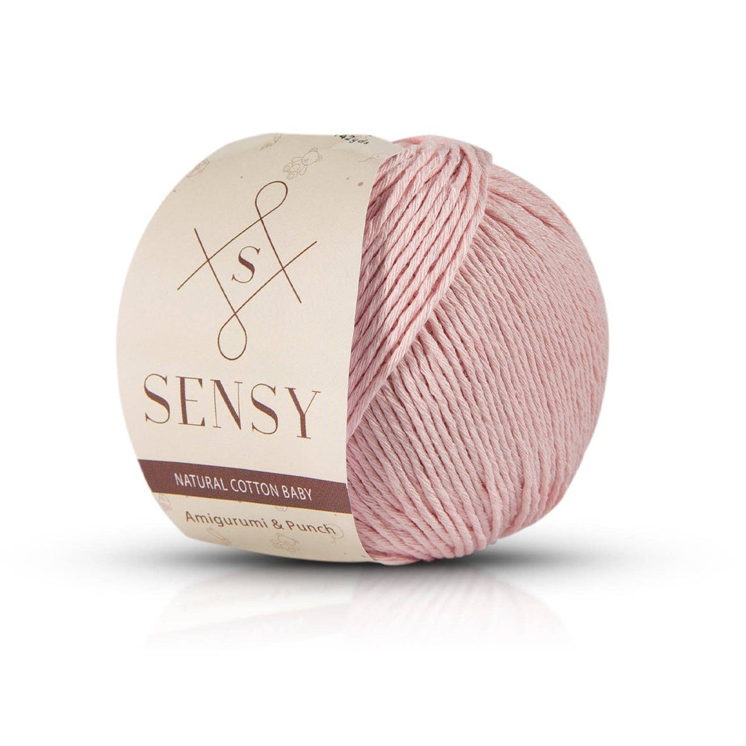 Sensy - Sensy Premium 100% Soft Cotton Yarn for Amigurumi Knitting a: 03 - Baby Pink - Pisgah Needleworks