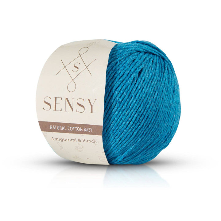 Sensy - Sensy Premium 100% Soft Cotton Yarn for Amigurumi Knitting a: 11 - Turquoise - Pisgah Needleworks