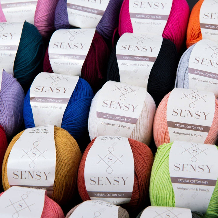 Sensy - Sensy Premium 100% Soft Cotton Yarn for Amigurumi Knitting a: 12 - Yellow - Pisgah Needleworks