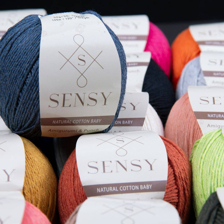 Sensy - Sensy Premium 100% Soft Cotton Yarn for Amigurumi Knitting a: 13 - Lime - Pisgah Needleworks