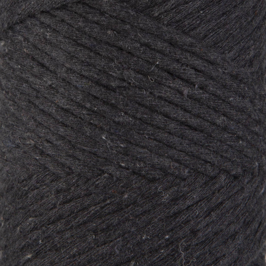 Sensy - Sensy Premium 3mm - 109 Yards 100% Recycled Cotton Single Strand Macrame Cord: Black / 1 Skein - Pisgah Needleworks