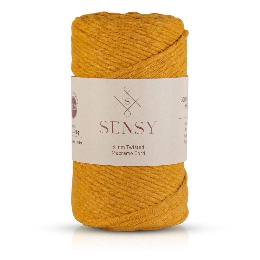 Sensy - Sensy Premium 3mm - 109 Yards 100% Recycled Cotton Single Strand Macrame Cord: Dark Gray / 1 Skein - Pisgah Needleworks
