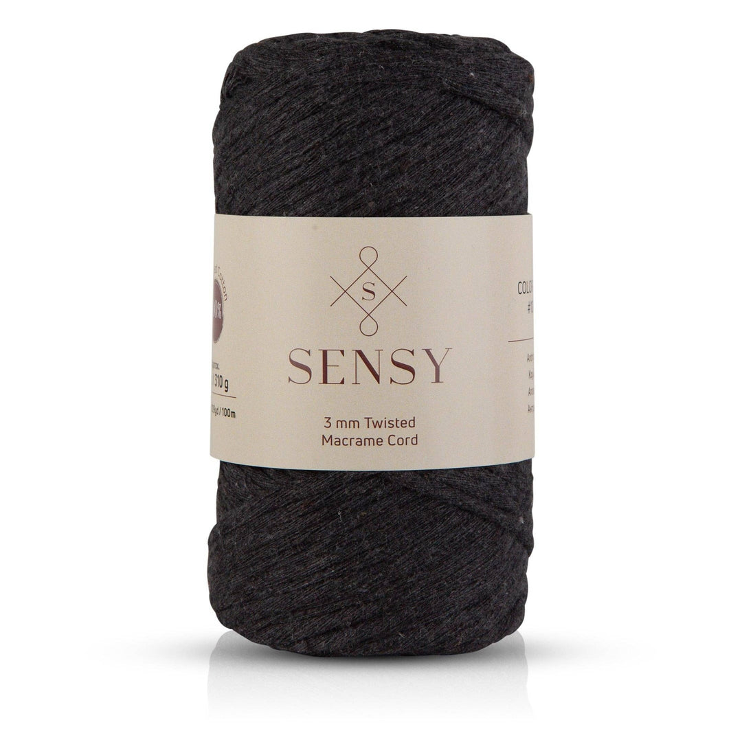 Sensy - Sensy Premium 3mm - 109 Yards 100% Recycled Cotton Single Strand Macrame Cord: Forest Green / 1 Skein - Pisgah Needleworks