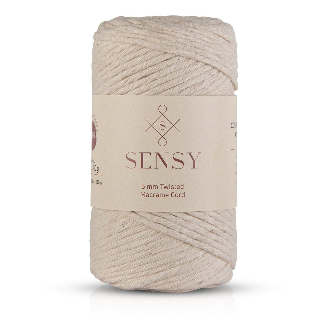 Sensy - Sensy Premium 3mm - 109 Yards 100% Recycled Cotton Single Strand Macrame Cord: Forest Green / 1 Skein - Pisgah Needleworks