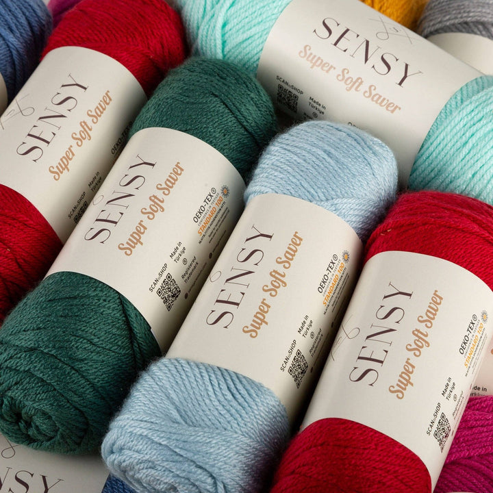 Sensy - Sensy Super Soft Saver Yarn, 3.5 oz, 190 Yards, Gauge 4 Medium: Cherry Red / 1 Skein - Pisgah Needleworks