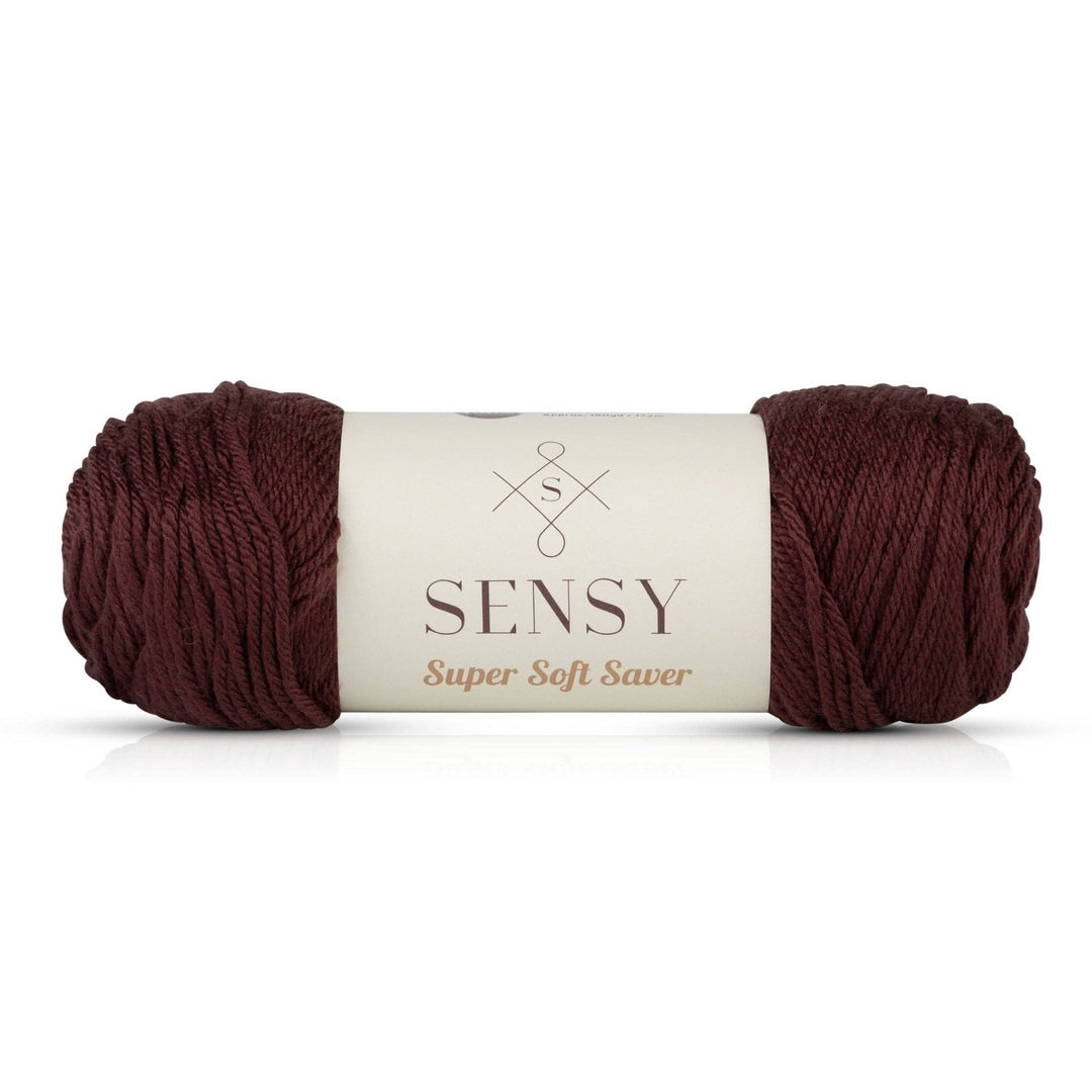 Sensy - Sensy Super Soft Saver Yarn, 3.5 oz, 190 Yards, Gauge 4 Medium: Coffee / 1 Skein - Pisgah Needleworks