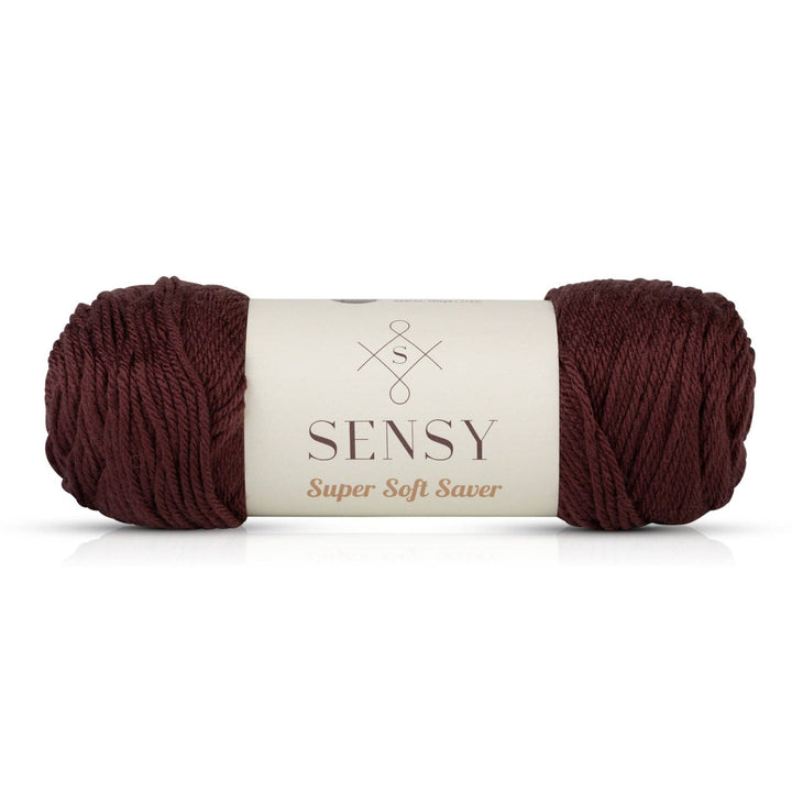 Sensy - Sensy Super Soft Saver Yarn, 3.5 oz, 190 Yards, Gauge 4 Medium: Coffee / 1 Skein - Pisgah Needleworks