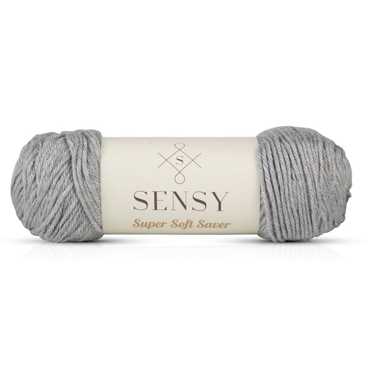 Sensy - Sensy Super Soft Saver Yarn, 3.5 oz, 190 Yards, Gauge 4 Medium: Dusty Gray / 1 Skein - Pisgah Needleworks