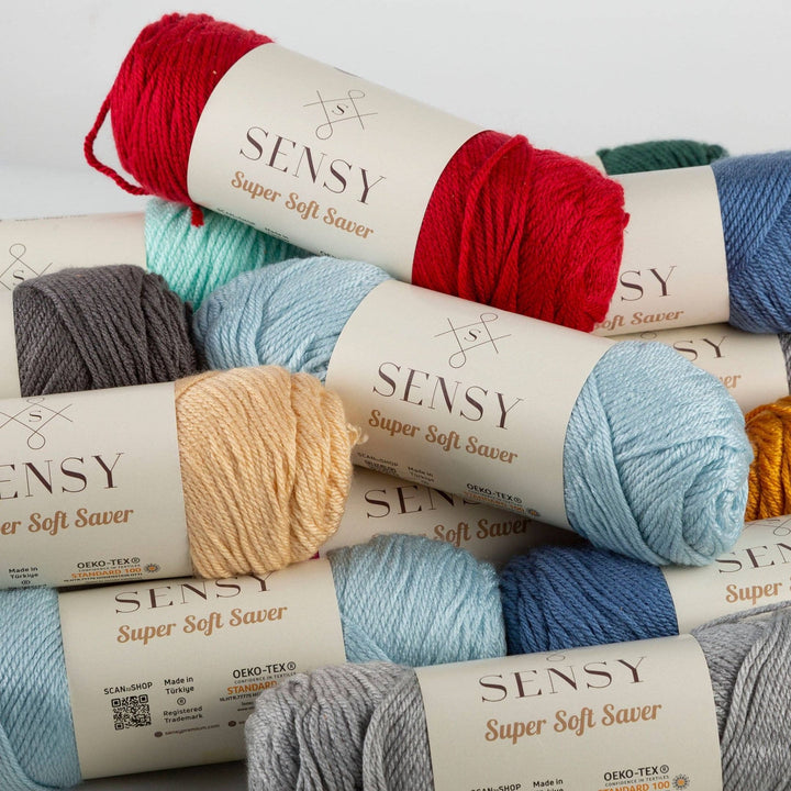 Sensy - Sensy Super Soft Saver Yarn, 3.5 oz, 190 Yards, Gauge 4 Medium: Light Charcoal / 1 Skein - Pisgah Needleworks