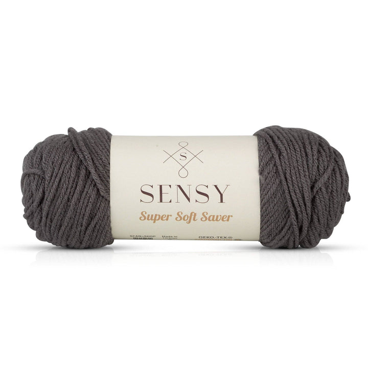 Sensy - Sensy Super Soft Saver Yarn, 3.5 oz, 190 Yards, Gauge 4 Medium: Light Charcoal / 1 Skein - Pisgah Needleworks