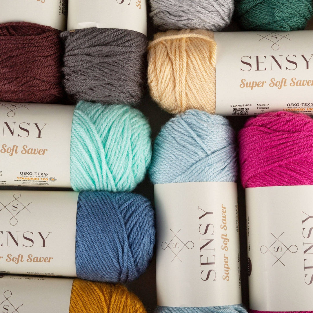 Sensy - Sensy Super Soft Saver Yarn, 3.5 oz, 190 Yards, Gauge 4 Medium: Light Charcoal / 1 Skein - Pisgah Needleworks