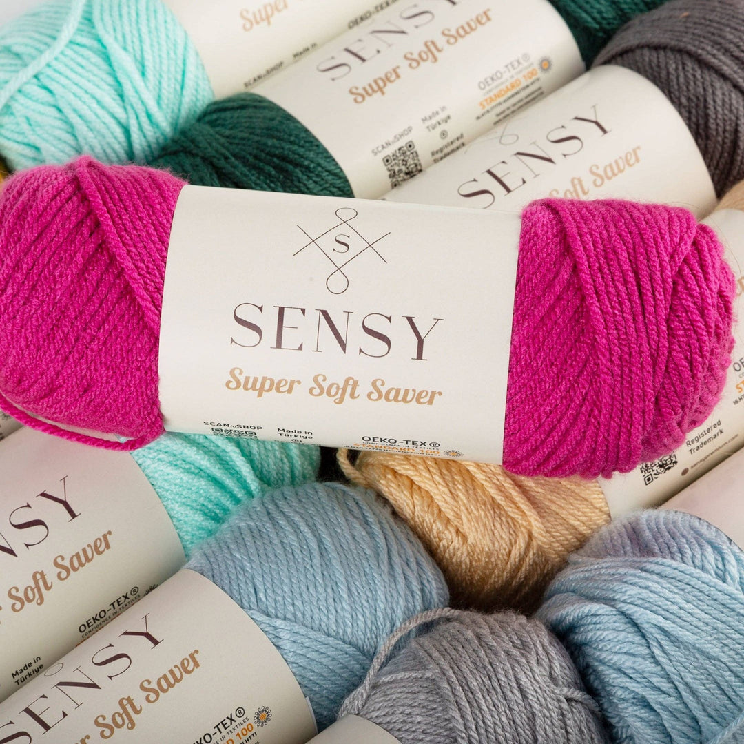 Sensy - Sensy Super Soft Saver Yarn, 3.5 oz, 190 Yards, Gauge 4 Medium: Navy Blue / 1 Skein - Pisgah Needleworks